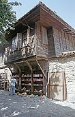 Nessebar - vernacular architecture of wooden houses of the typical Black Sea style 